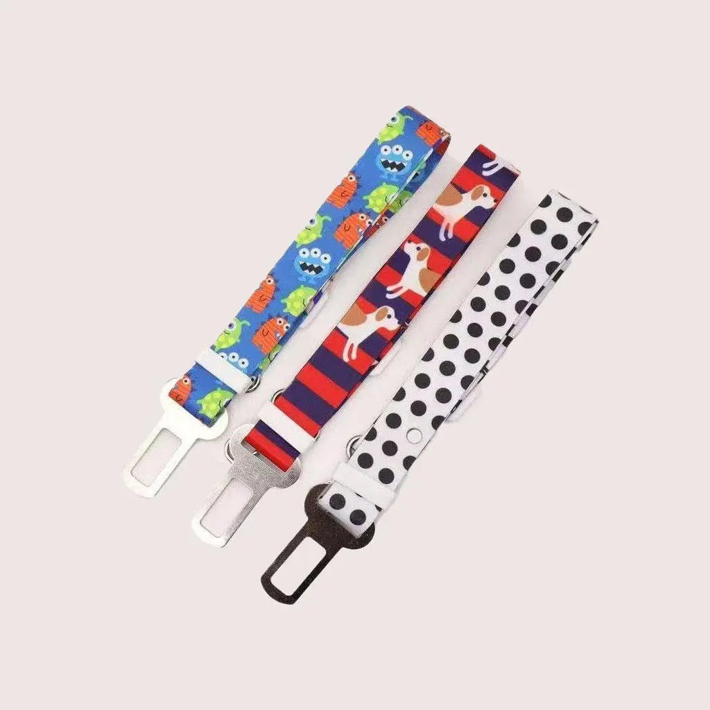 2025 New Adjustable Dog Seat Belt - 3 Piece Set, Universal Fit Pet Safety Car Harness for Small Dogs