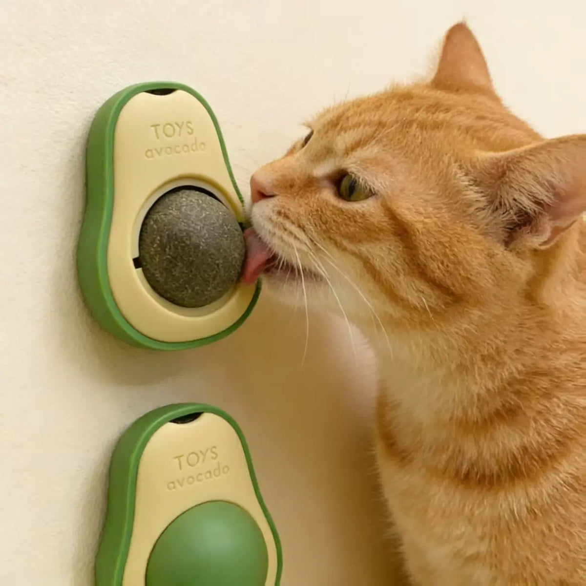 Wall-Mounted Catnip Chew Toy - 360° Spinning Ball for Indoor Cats, Calming Dental Care & Interactive Play