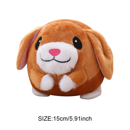 Electronic Pet Dog Toy Plush Doll Ball Talking Pet Bouncing Jump Ball Active Moving Pet Plush Toy Bite Resistant Interactive Toy