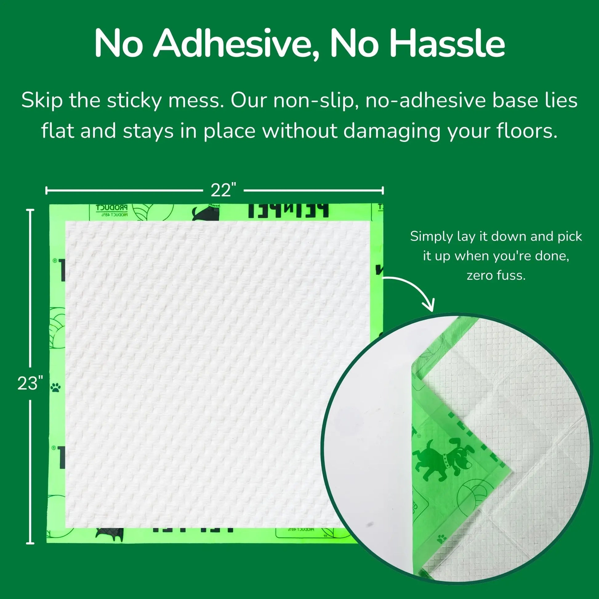 Pet N Pet 50-Count Puppy Training Pads - 48% USDA Certified Plant-Based, Unscented, Leak-Proof, Odor-Locking Absorbent Pads for Senior Dog Care