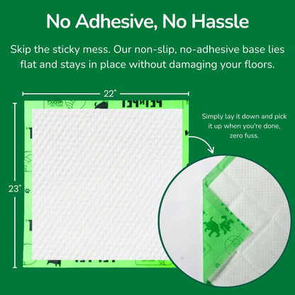 Pet N Pet 50-Count Puppy Training Pads - 48% USDA Certified Plant-Based, Unscented, Leak-Proof, Odor-Locking Absorbent Pads for Senior Dog Care