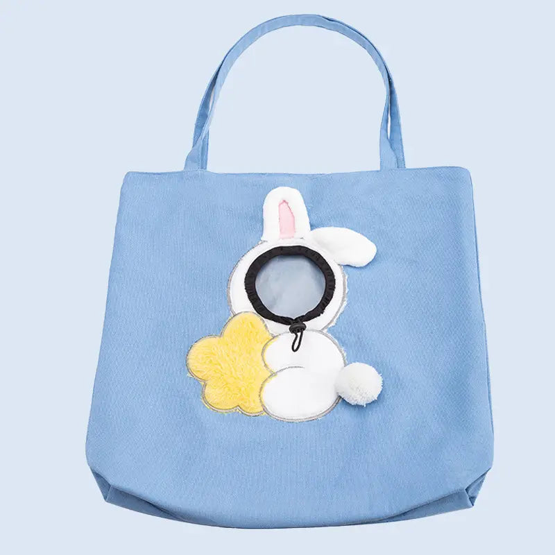 Bee-Shaped Show Head Pet Canvas Shoulder Bag, Pet Out Bag, Outcrop, Pet Out Shoulder Bag