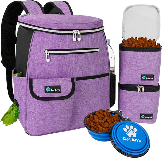 Airline-Approved 27L Dog Travel Backpack in Purple