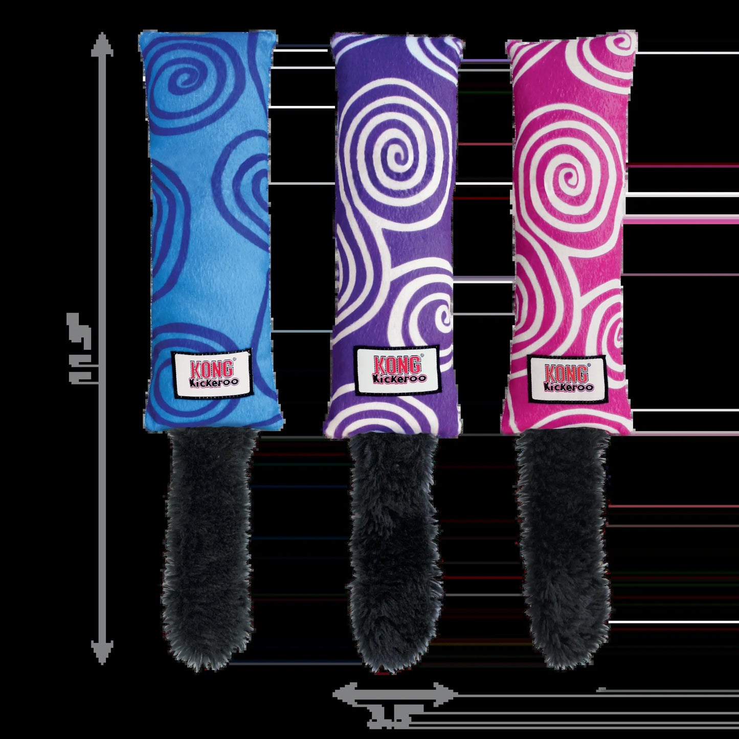 KONG Kickeroo Swirl Cat Toy - Assorted Colors
