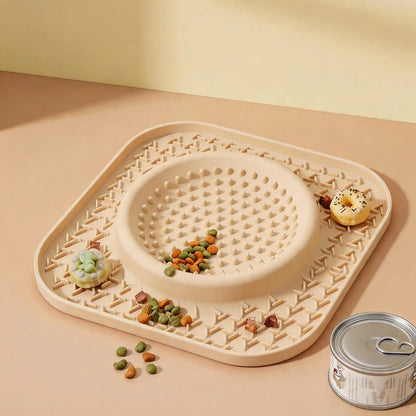 Food Grade Pet Slow Feeder Mat Silicone Non-Slip Pet Meal Pad Multi-Functional Slow Feeder Mat Pet Bowl Puppy