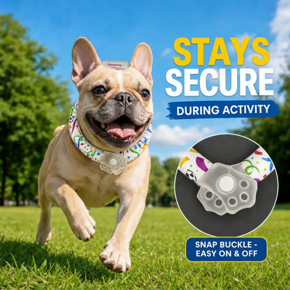 Reusable Pet Cooling Collar - TPU Advanced Phase Change Material 64°F Ice Ring for Small/Large Dogs, No Condensation Sweat-Free Neck Wrap, Fast Freeze Heat Relief for Summer Beach Trips, Vibrant Print Safe Collar