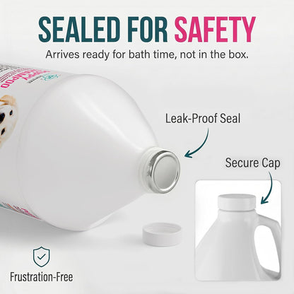 1 Gallon Hypoallergenic Tearless Puppy Shampoo and Conditioner for Itchy Skin Relief - Coconut Oil Oatmeal Formula, Made in the USA