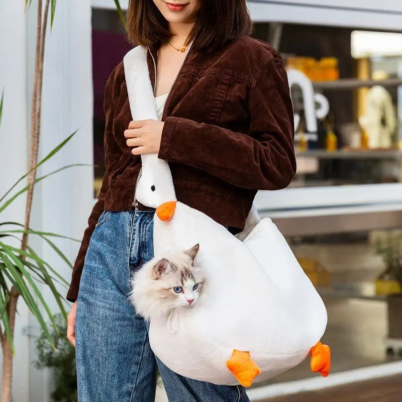 Bee-Shaped Show Head Pet Canvas Shoulder Bag, Pet Out Bag, Outcrop, Pet Out Shoulder Bag