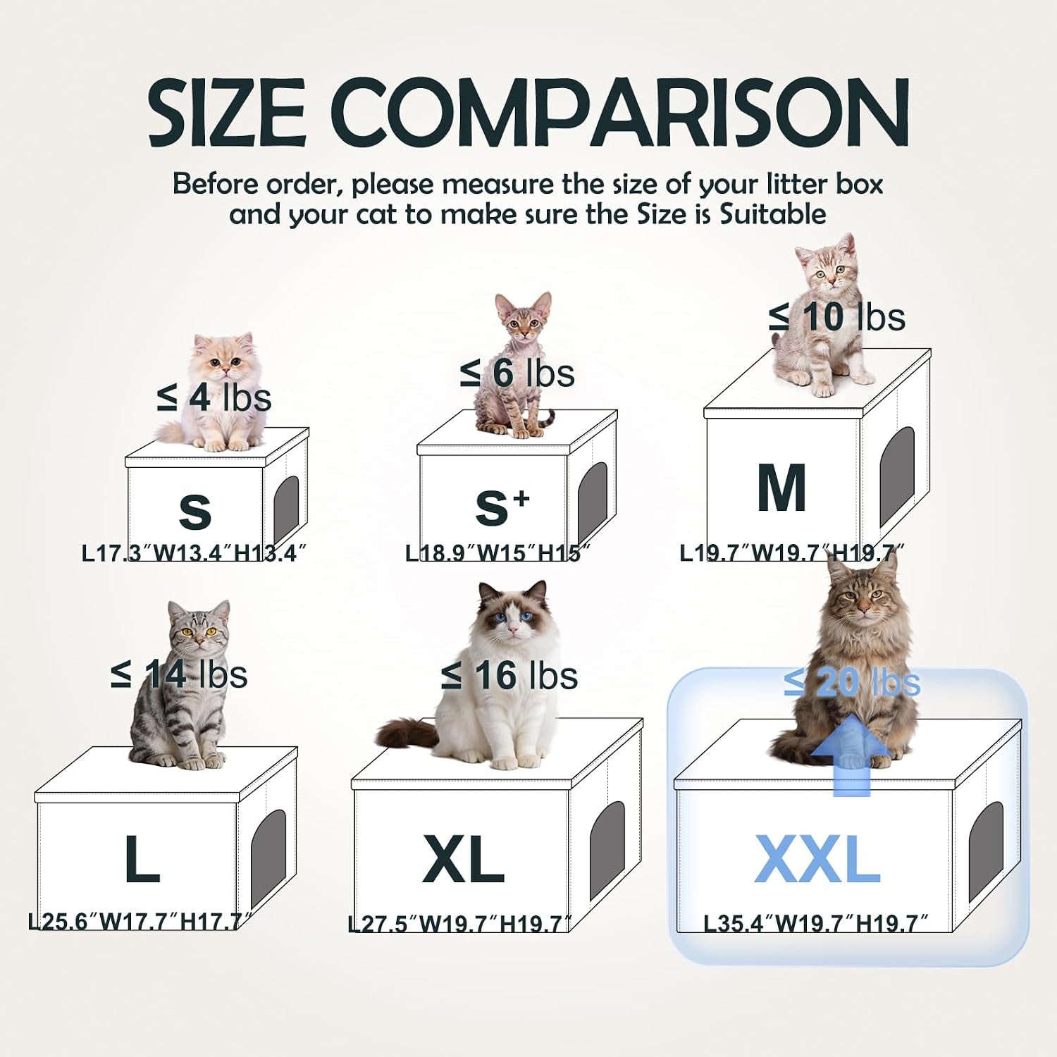 Extra Large Cat Litter Box Enclosure with Odor Control Features